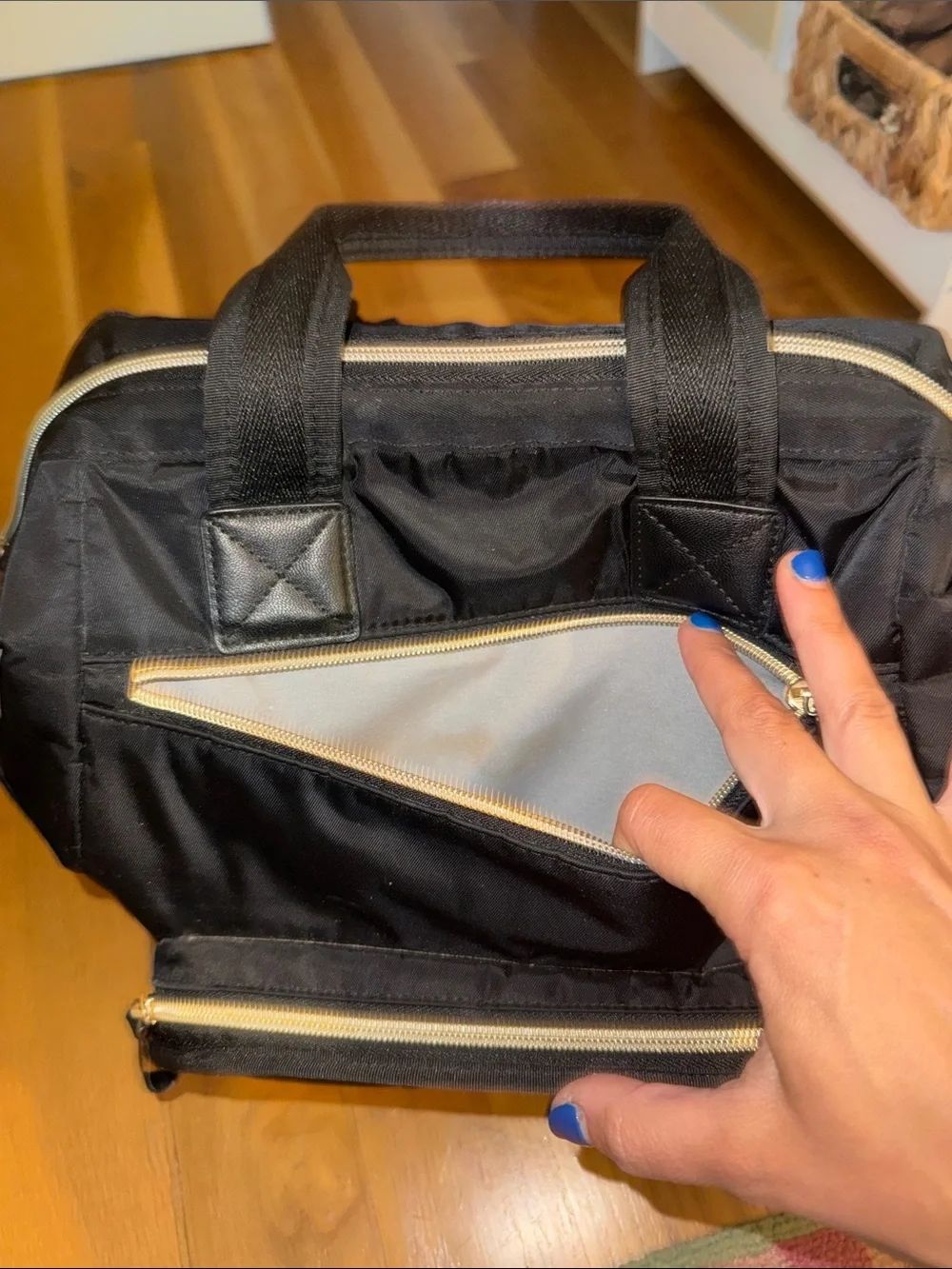 Black Skip Hop Utility Baby Backpack